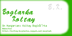 boglarka koltay business card